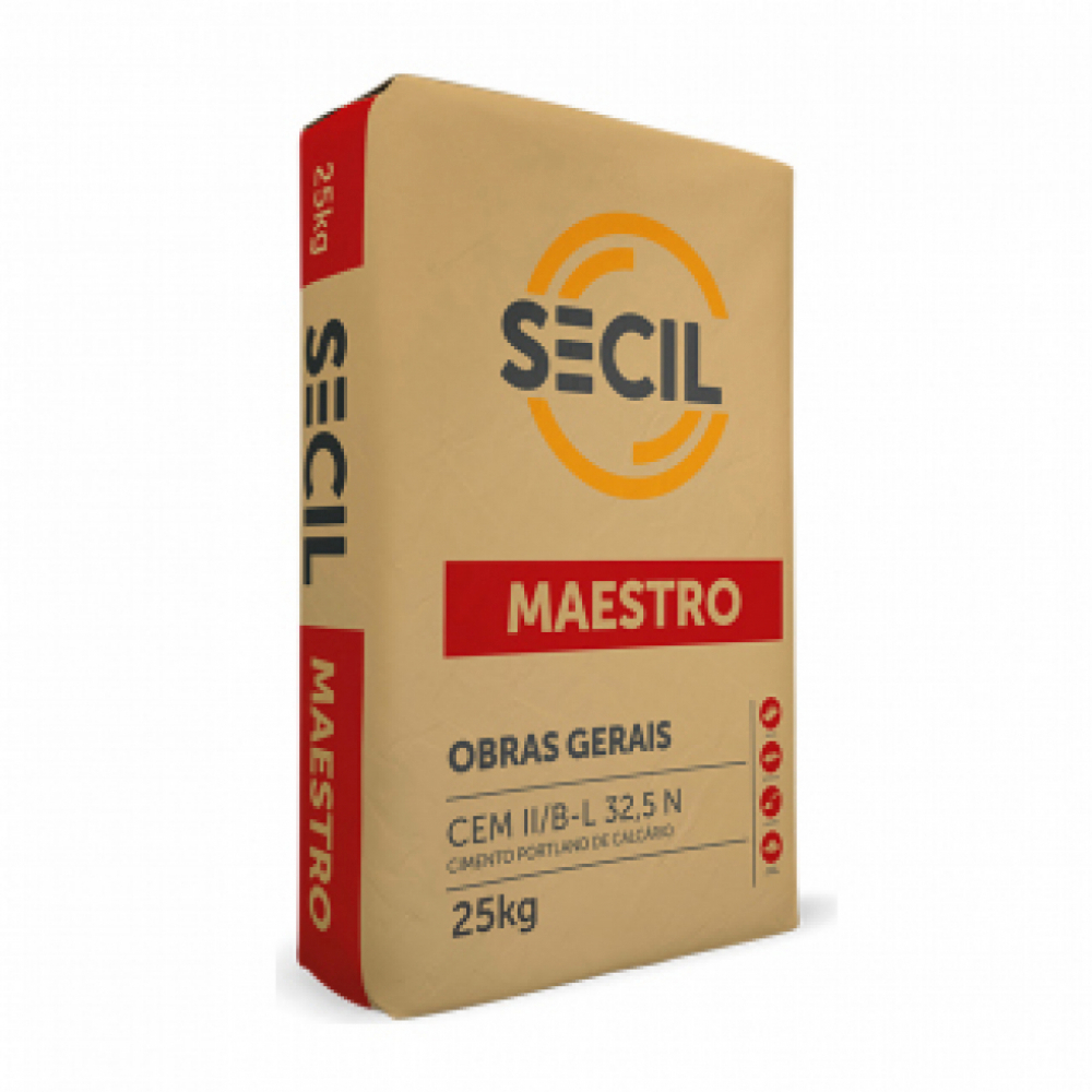 Cemento portland calizo CEM II/B-L 32,5 N Secil Maestro (25 kg / 55.12 lb) - Miniatura 2