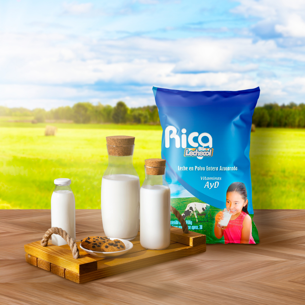 Leche en polvo entera azucarada Rica (900 g / 1.98 lb) - Miniatura 4