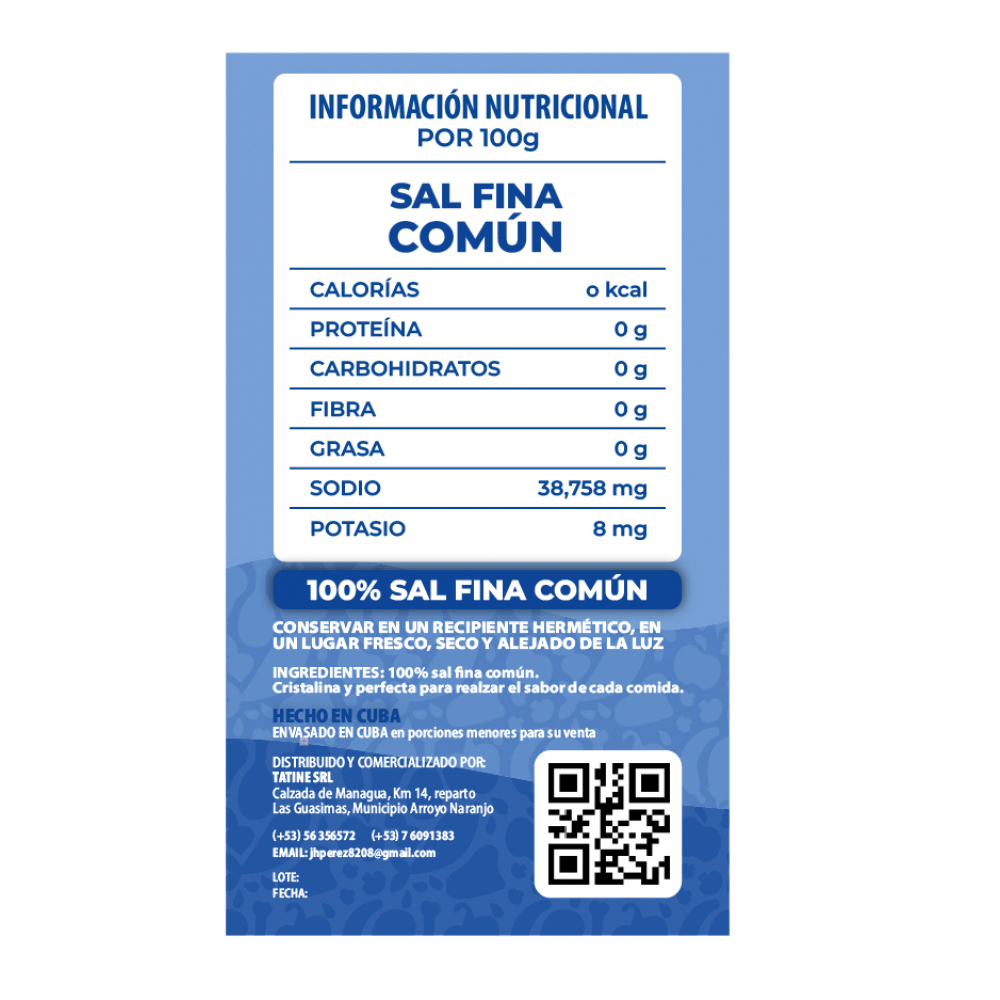 Sal fina común Campo Vivo (500 g / 1.1 lb) - Miniatura 3