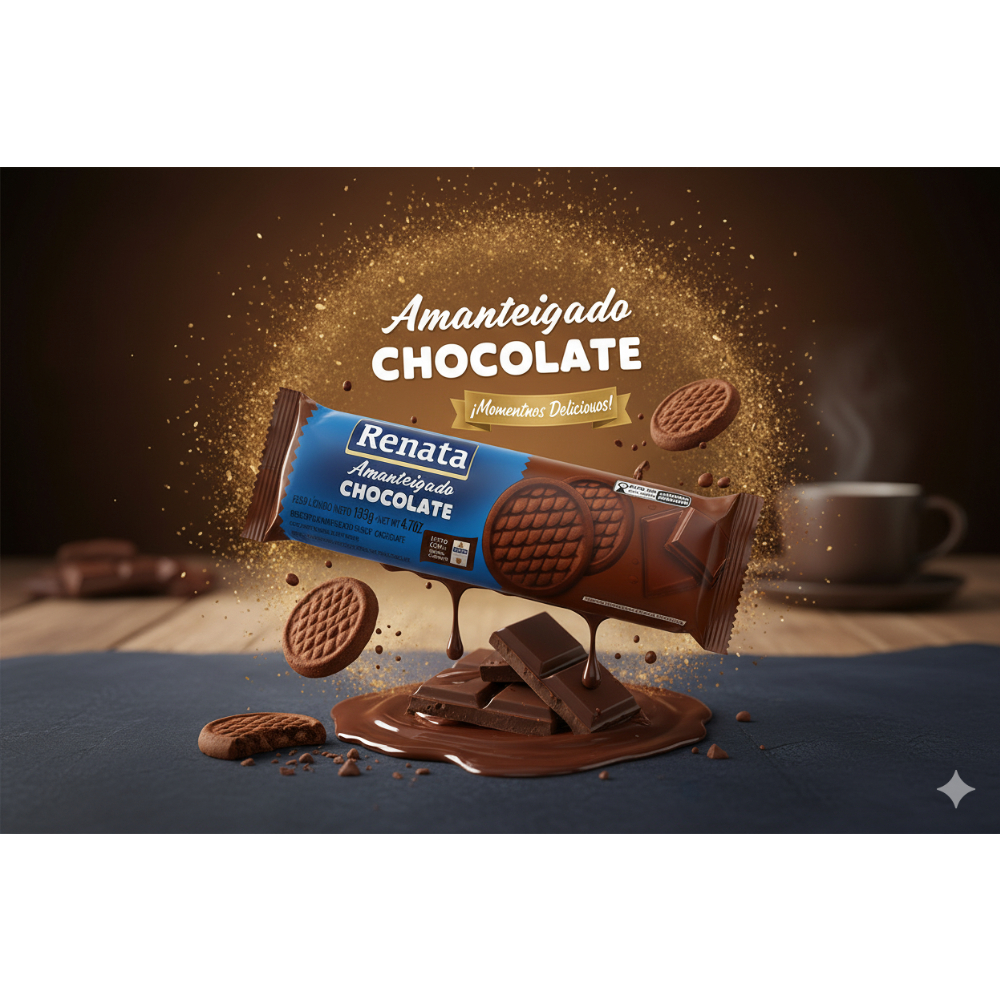 Galletas con mantequilla sabor chocolate Renata (133 g / 4.70 oz) - Miniatura 4