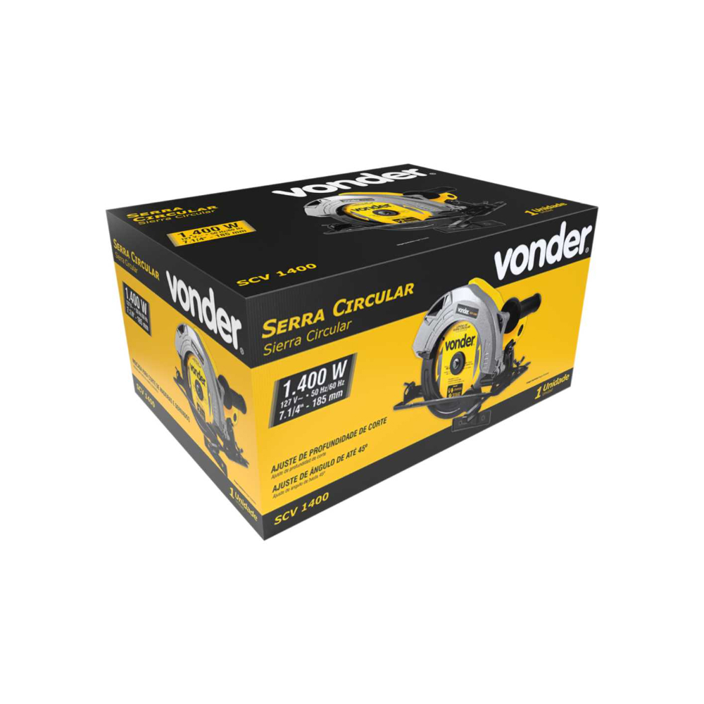 Sierra circular de 7.1/4" 127 V Vonder SCV1400 - Miniatura 3