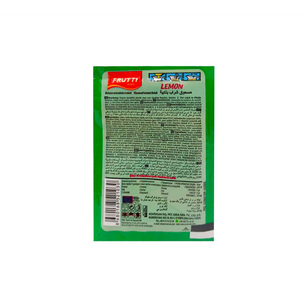 Refresco instantáneo sabor limón Frutti Dream (10 g) - Miniatura 2