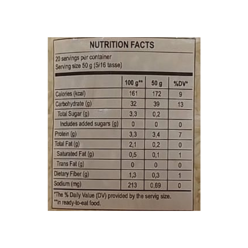 Arroz blanco de grano largo Energy (1 kg / 2.2 lb) - Miniatura 3