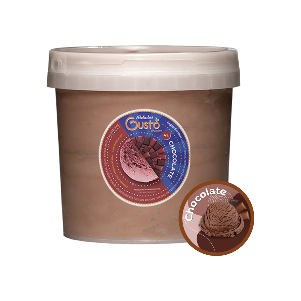 Helado Premium de chocolate Gustó (4 L) - Miniatura 2