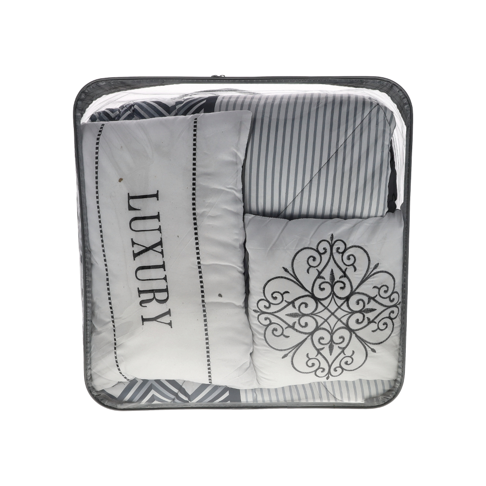 Set de edredón con diseño de rayas y diamantes Ceasar Palace (5 piezas) - Miniatura 2