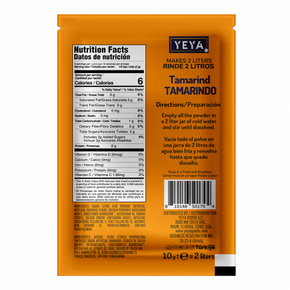 Refresco instantáneo sabor tamarindo YEYA (26 x 10 g) - Miniatura 3