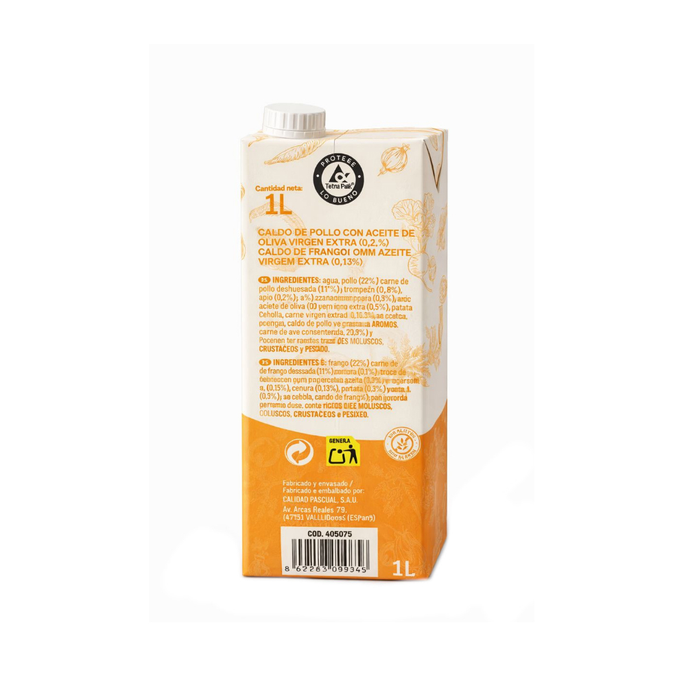 Caldo de Pollo con aceite de oliva virgen Coviran (1 L) - Miniatura 2