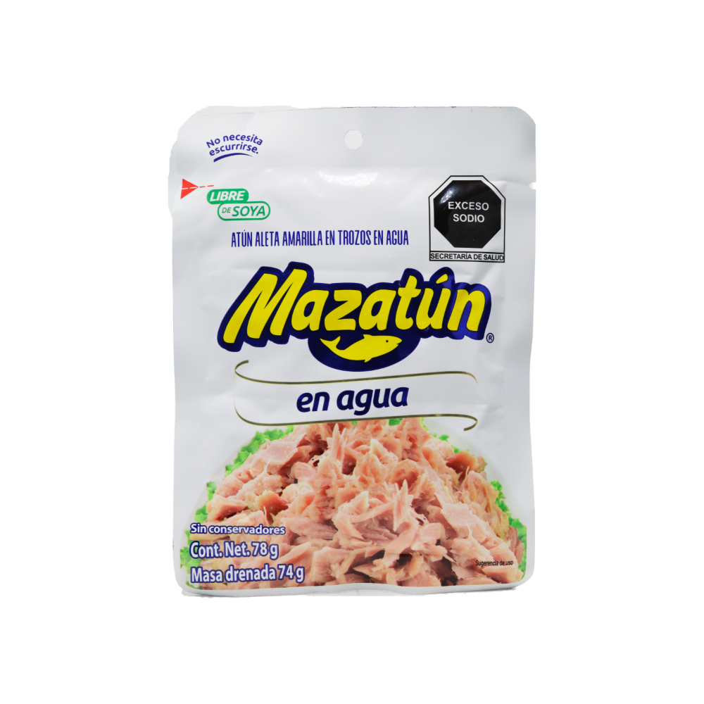 Atún aleta amarilla en trozos y en agua Mazatún (78 g / 2.7 oz) - Miniatura 3