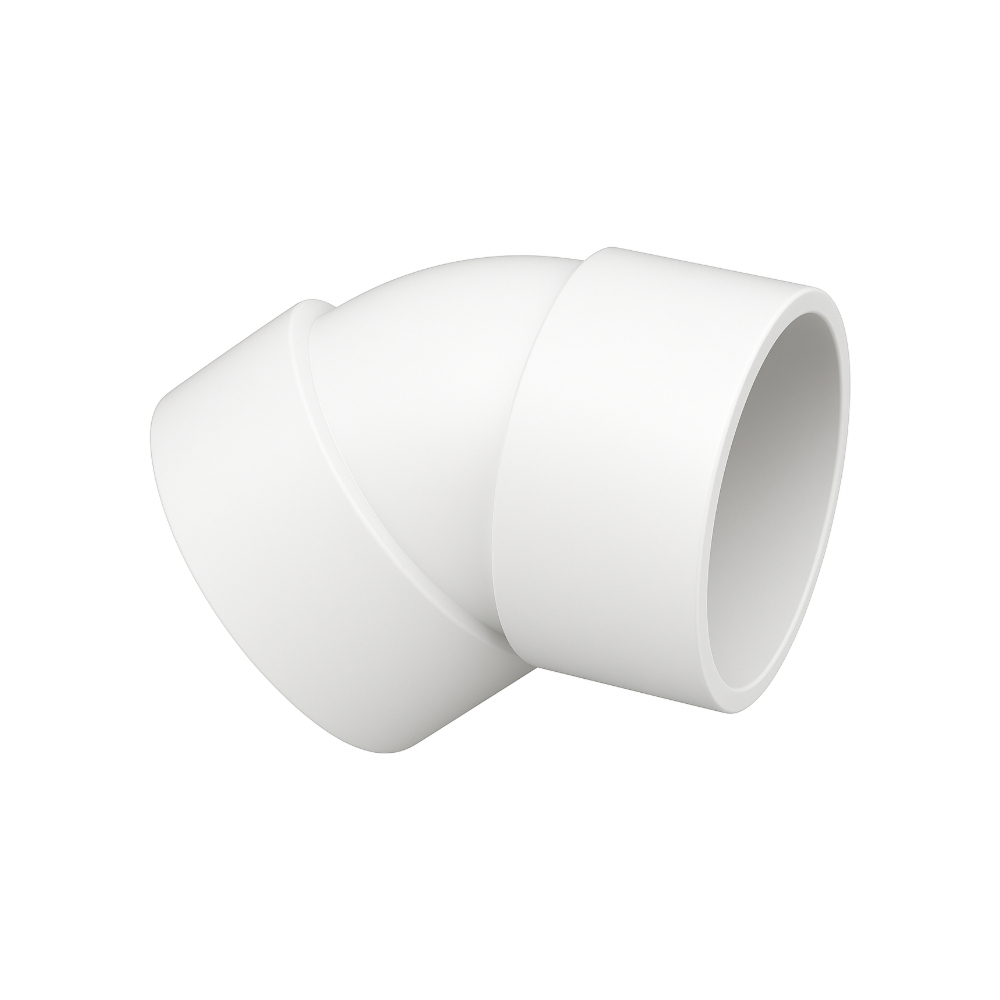 Codo PVC-U 45° de 2” para tubería de desagüe Malu - Miniatura 3