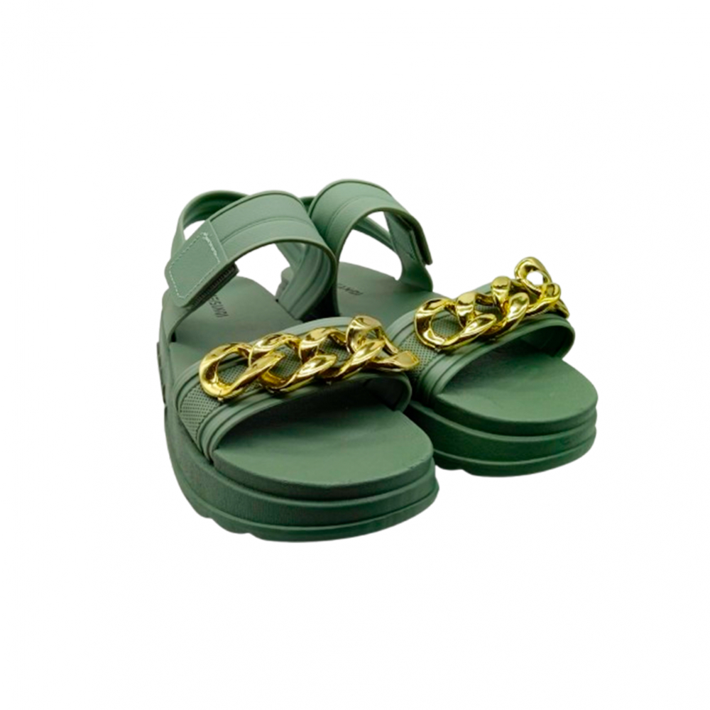 Sandalias de color verde con adorno de cadenas para mujer Meisanqi (Talla:  36) | Supermarket 23 es una Tienda para envíos y Compras de alimentos,  electrodomésticos, regalos,etc. Pagos con tarjetas de crédito.