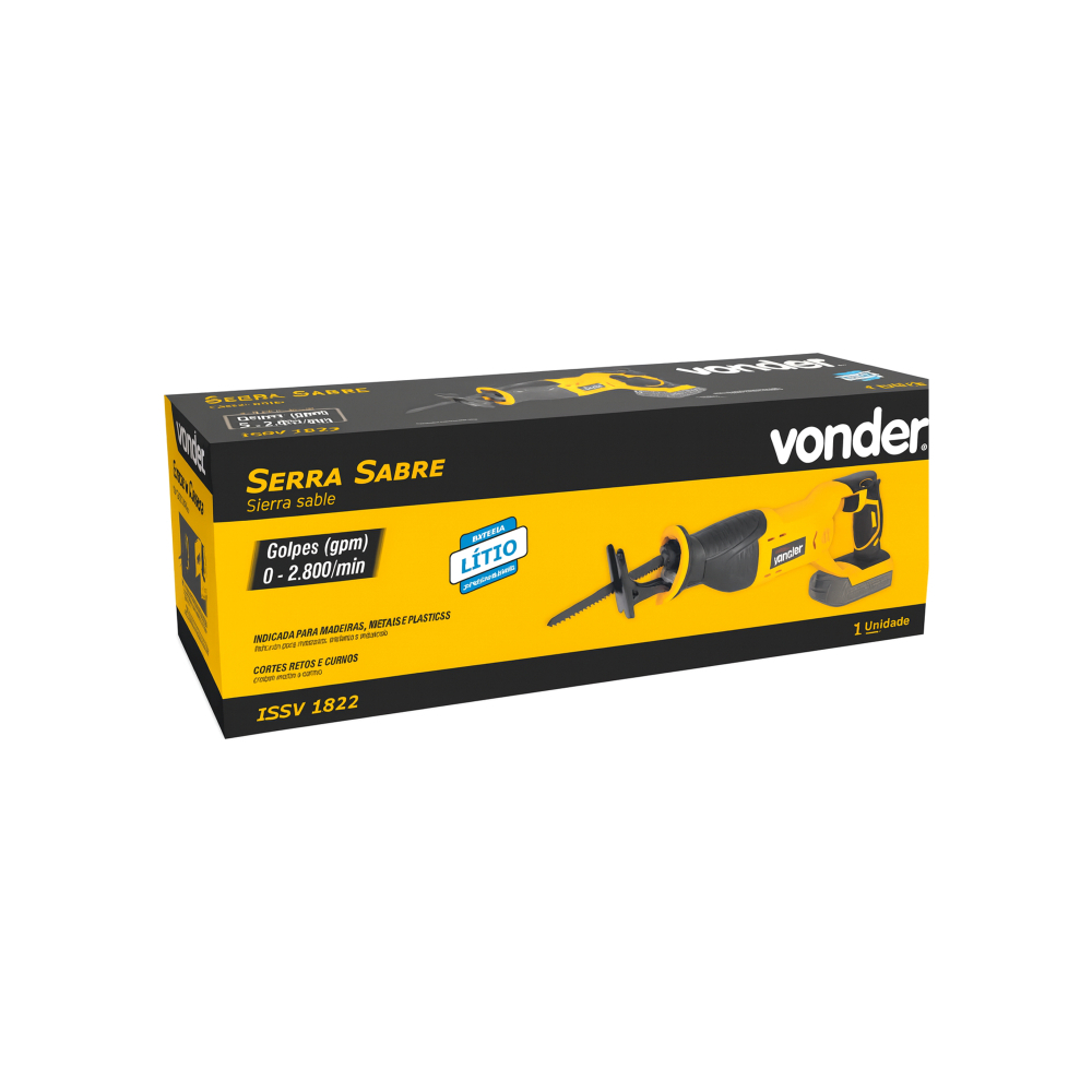 Sierra sable eléctrica de movimiento alternativo 18 V Vonder ISSV1822 - Miniatura 2