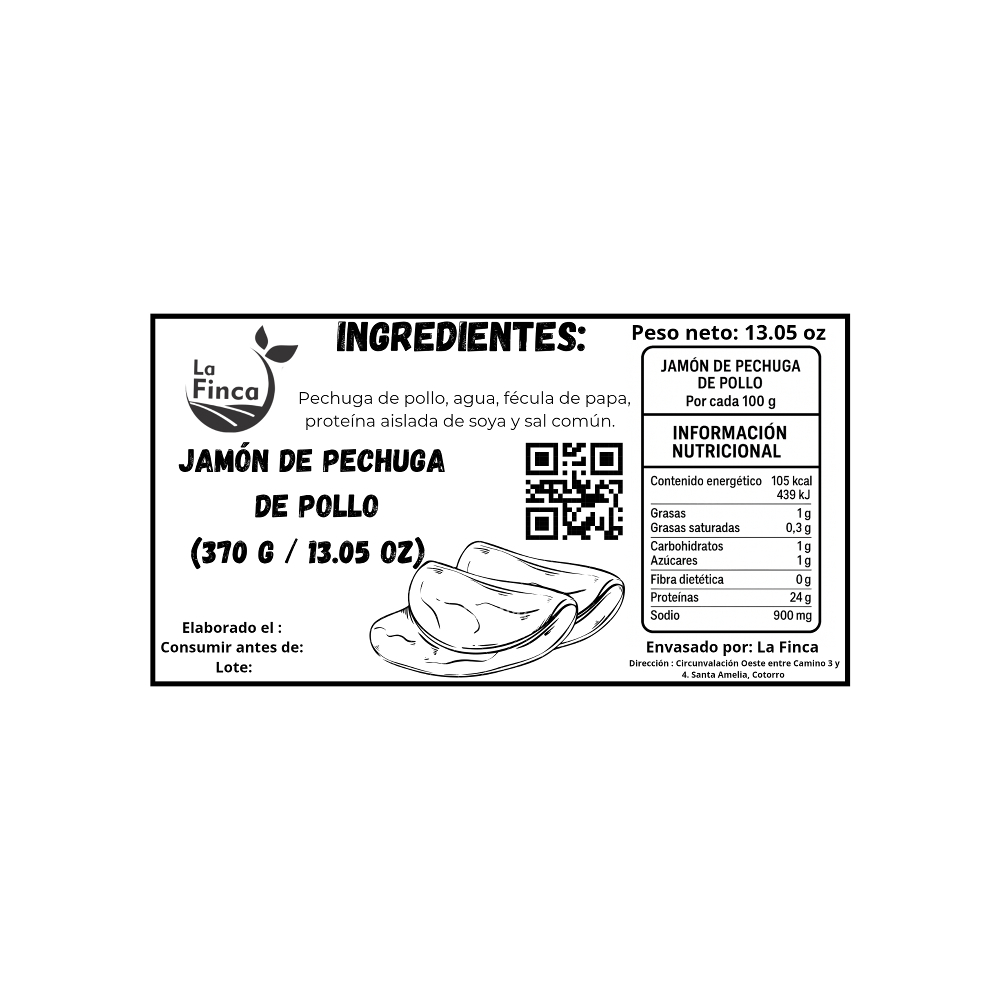 Jamón de pechuga de pollo La Finca (370 g / 13.05) - Miniatura 3