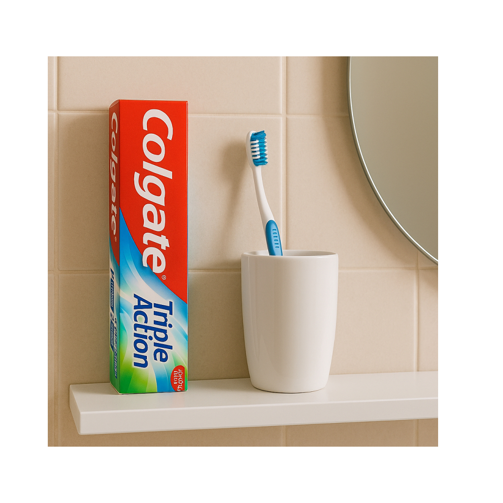 Pasta de dientes triple acción sabor menta intenso Colgate (6 x 75 ml) - Miniatura 4