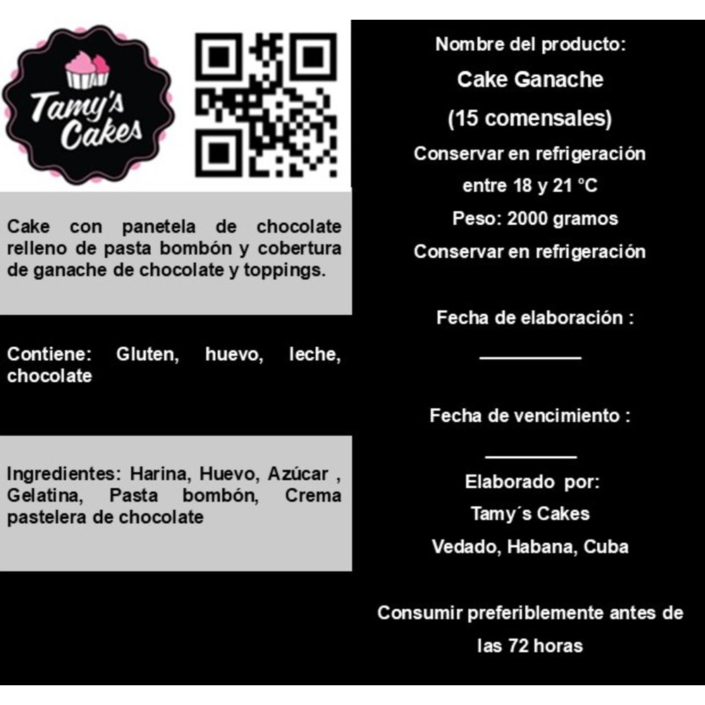 Cake de ganache Tamys Cakes (15 comensales) - Miniatura 2