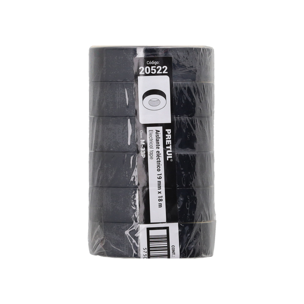 Conjunto de 6 rollo de aislante eléctrico -tape- 19mm x 18 m - Miniatura 4