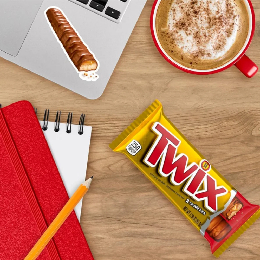 Barras de galleta de caramelo y chocolate con leche Twix (75 g / 2.65 oz) - Miniatura 4