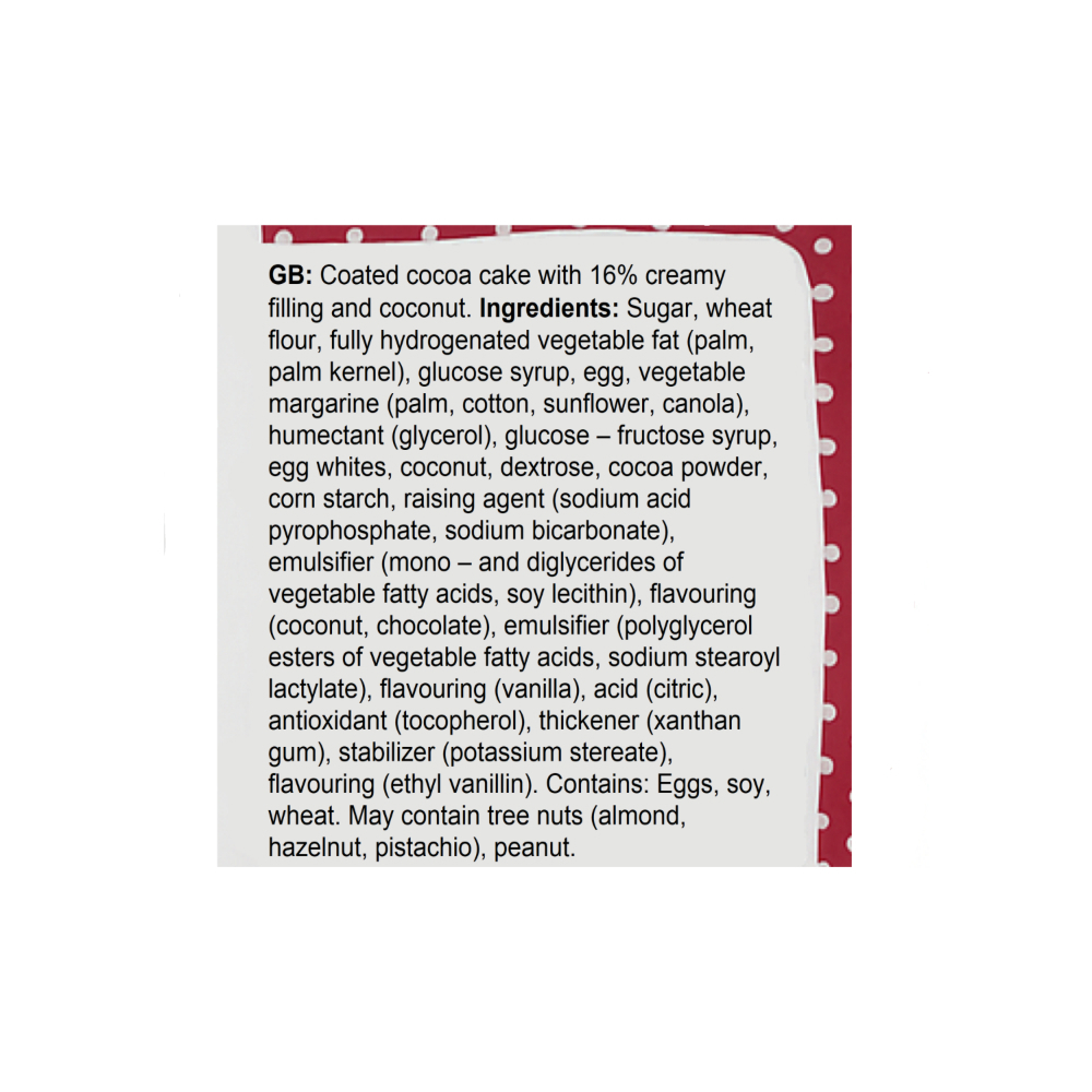 Pastel chocolate bola de nieve relleno de crema de coco Today (50 g / 1.76 oz) - Miniatura 3