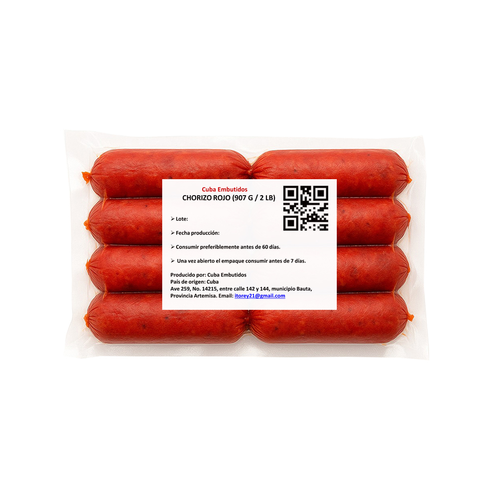 Chorizo rojo Cuba Embutidos (907 g / 2 lb) - Miniatura 2