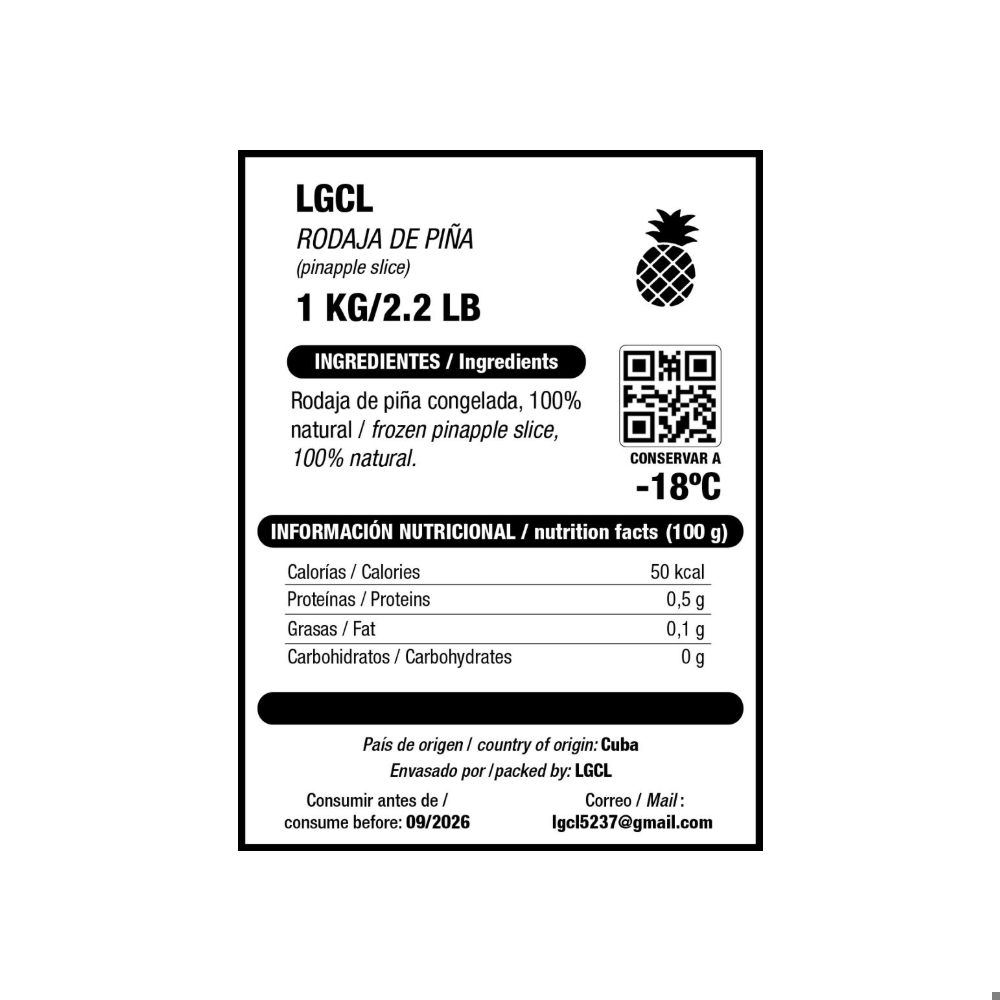 Rodaja de piña LGCL (1 kg / 2.2 lb) - Miniatura 3
