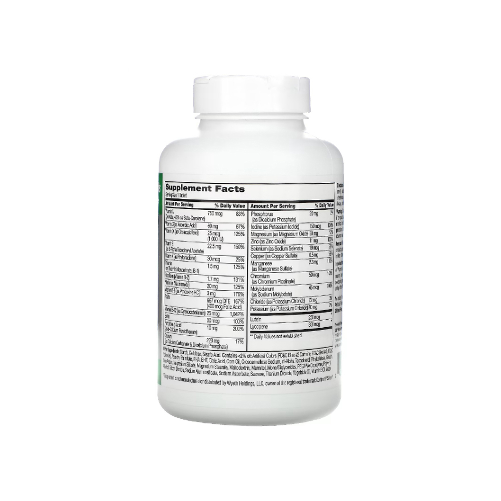 Suplemento multivitamínico y multimineral adultos mayores de 50 años Sentry Senior 21st Century (265 tabletas) - Miniatura 3