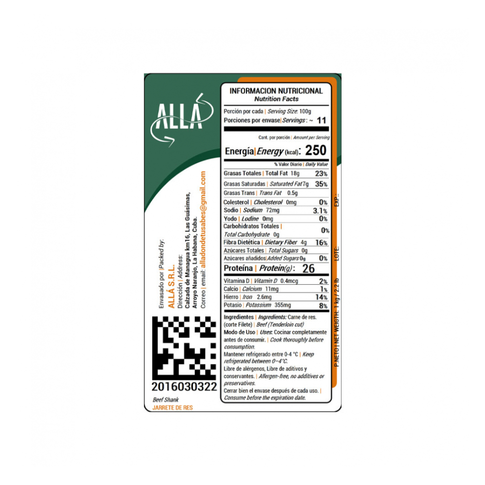 Jarrete de res ALLÁ (1 kg / 2.2 lb) - Miniatura 4