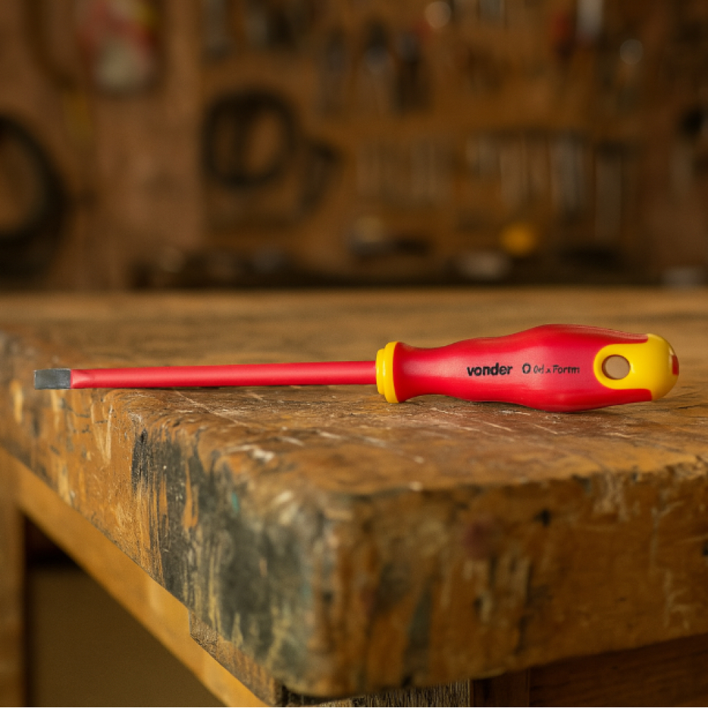 Destornillador aislante de paleta 3 mm x 75 mm Vonder - Miniatura 2