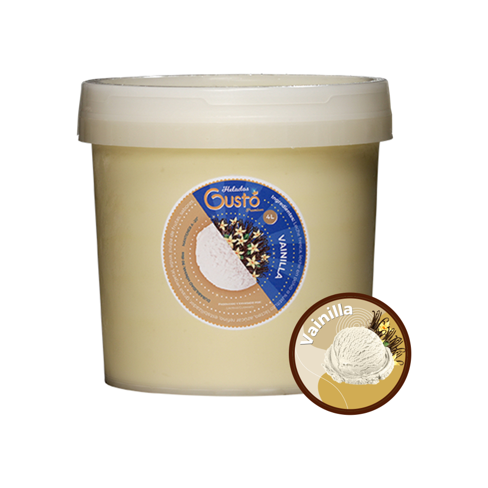 Helado Premium de vainilla Gustó (4 L) - Miniatura 2