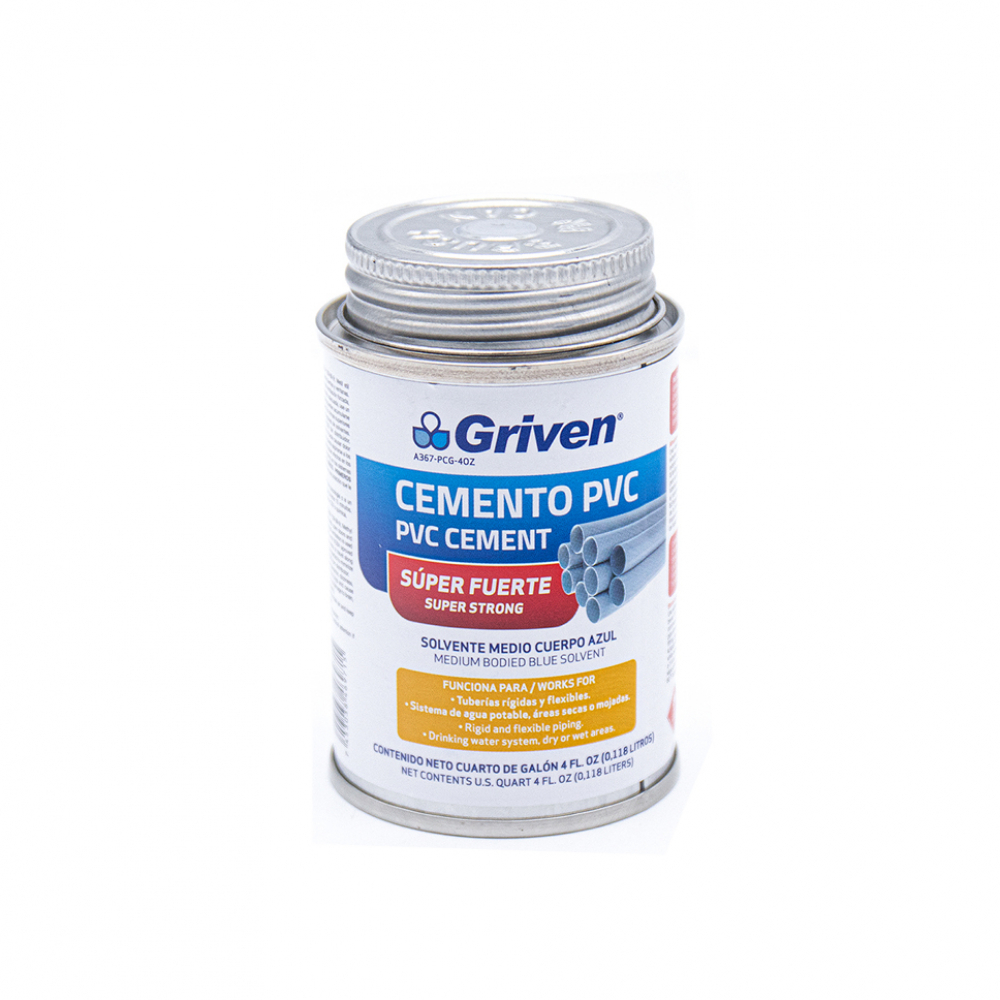 Pegamento cemento PVC Griven (118 ml / 4 oz) - Miniatura 3