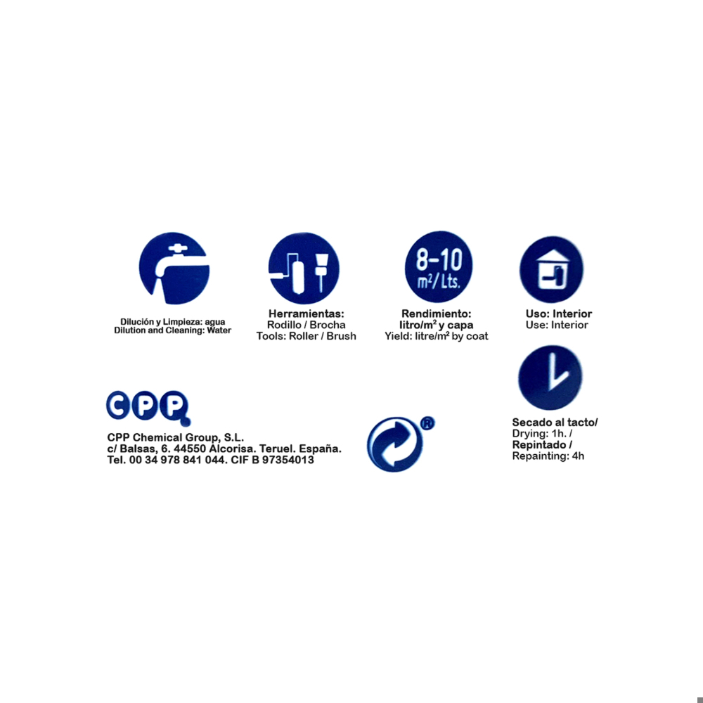 Pintura plástica interior marfil Bassik (15 L) - Miniatura 3