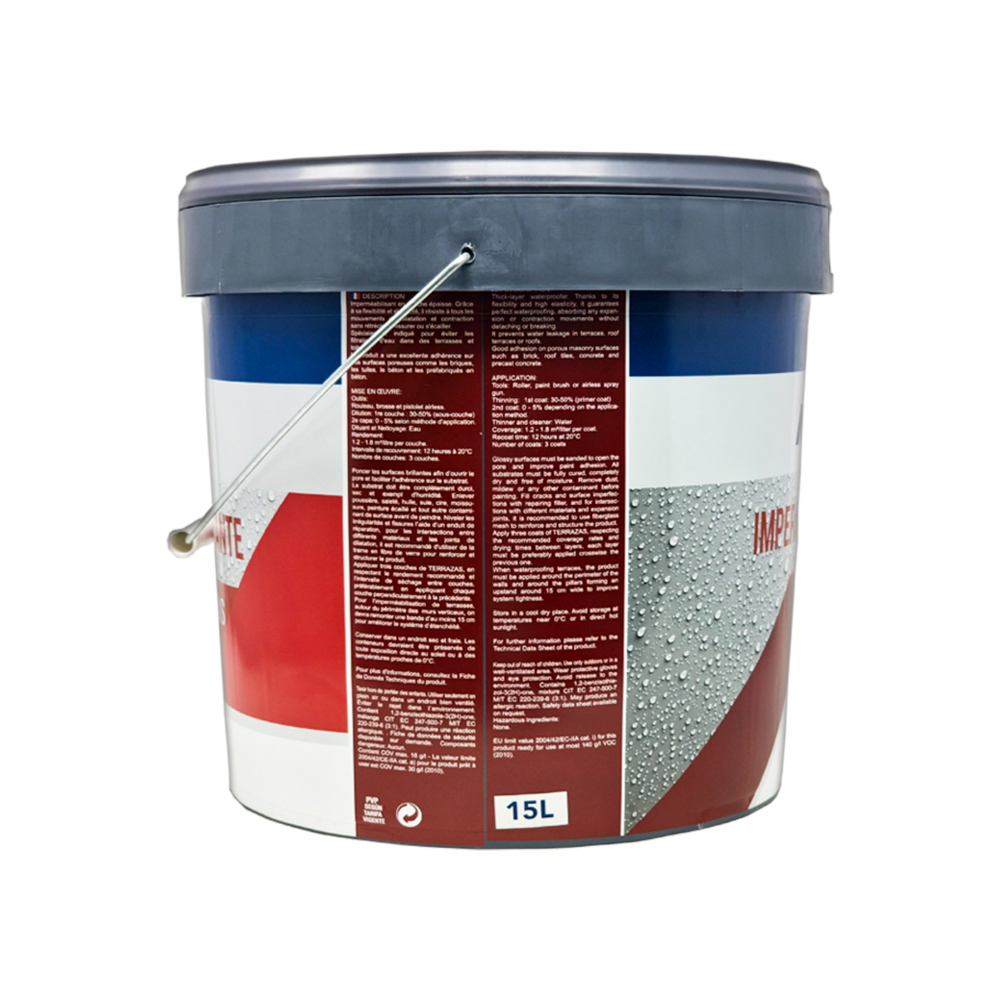 Impermeabilizante acrílico elástico color rojo Macy (15 L) - Miniatura 2