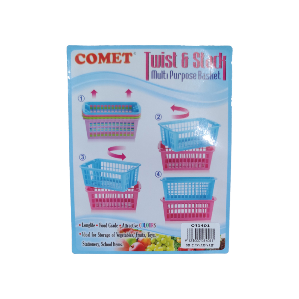 Cesta plástica - canasta - multipropósito Comet - Miniatura 4