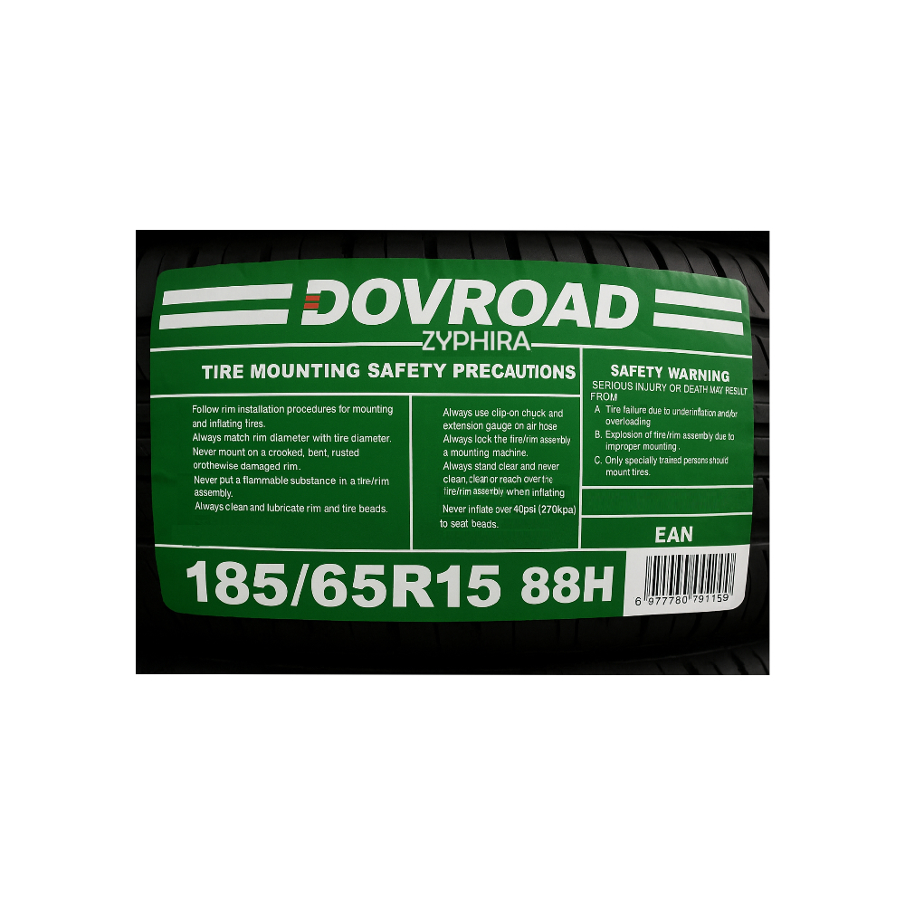 Neumático para autos 185 / 65 R15 Dovroad Zyphira - Miniatura 3