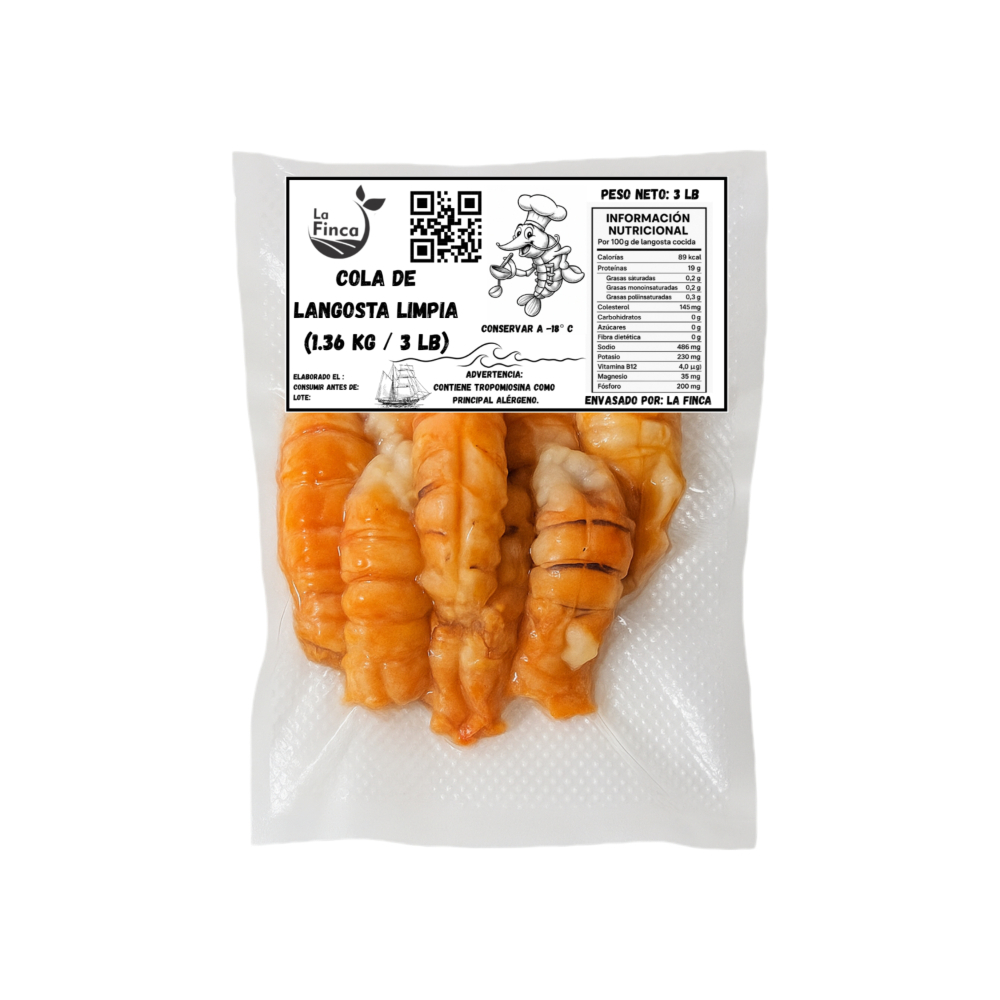 Cola de langosta limpia La Finca (1.36 kg / 3 lb) - Miniatura 2