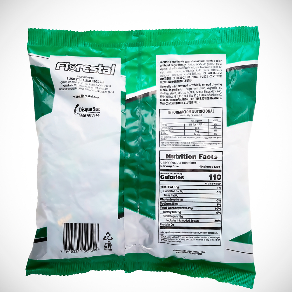 Caramelos masticables sabor a menta Florestal (250 g / 8.81 oz) - Miniatura 3
