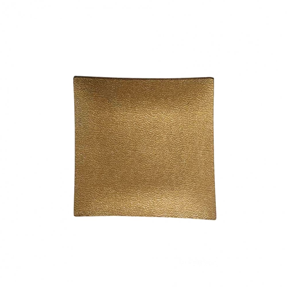 Bandeja cuadrada de cristal navidad color dorado de 19 cm Casa y Menaje - Miniatura 2