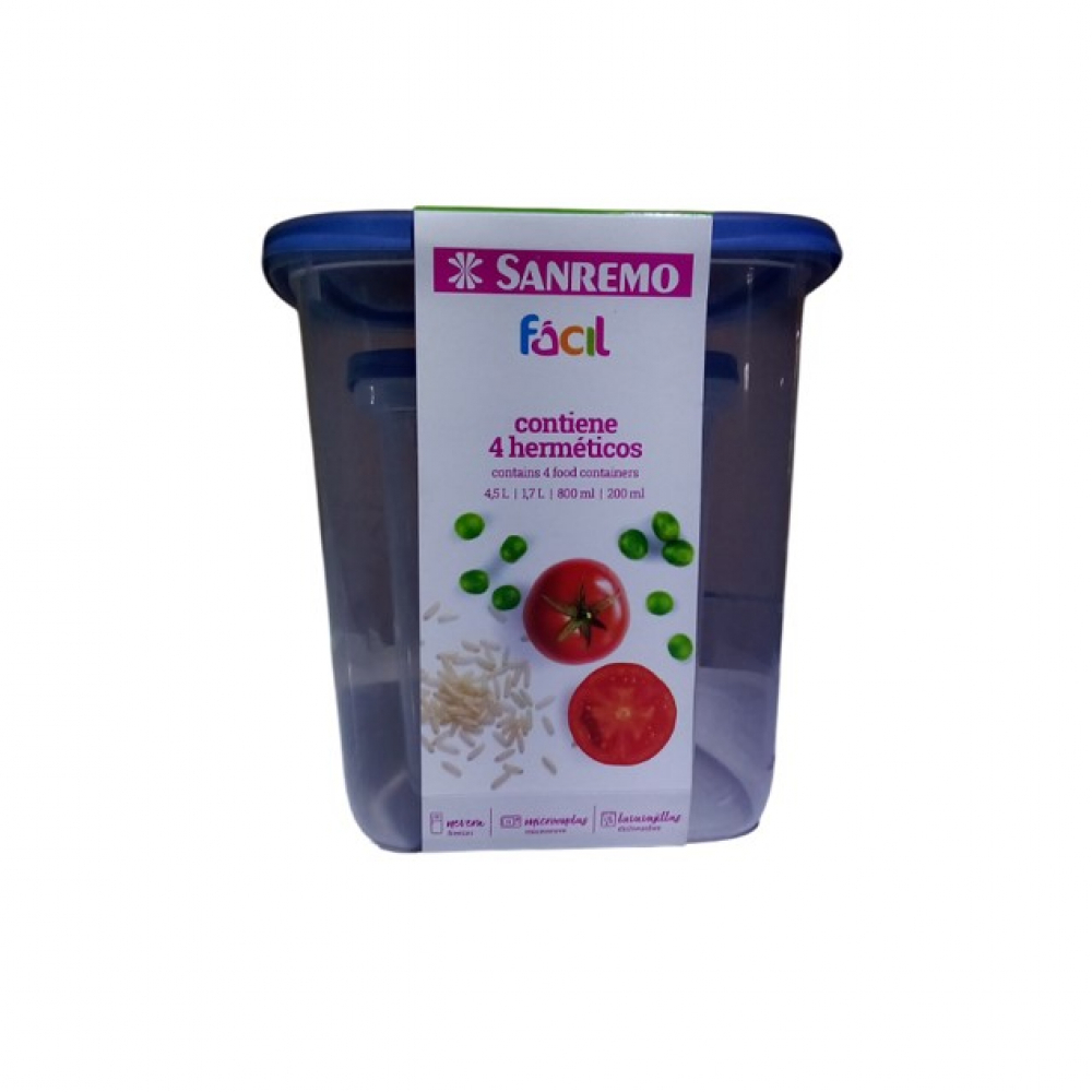 Conjuntos de potes plástico Sanremo (4 U) - Miniatura 2