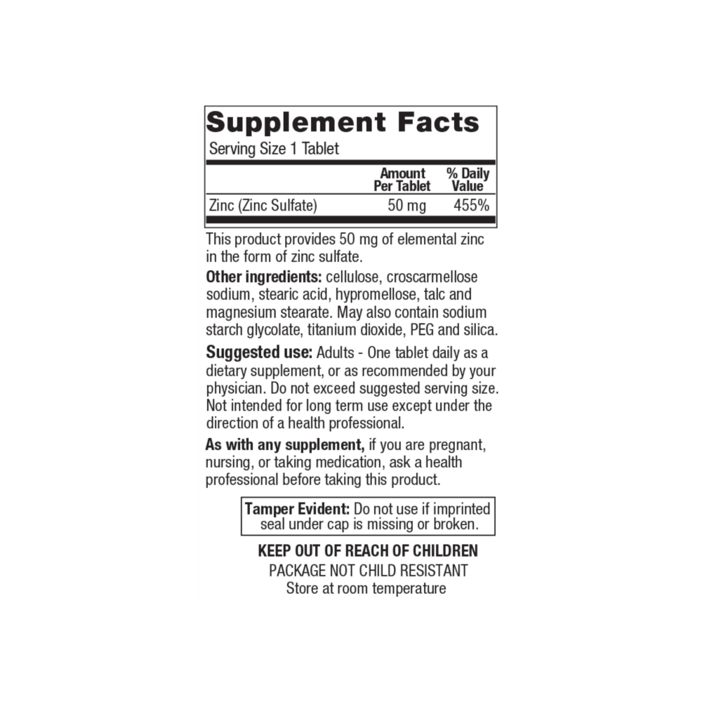 Zinc 50 mg Gericare (100 tabletas) - Miniatura 2