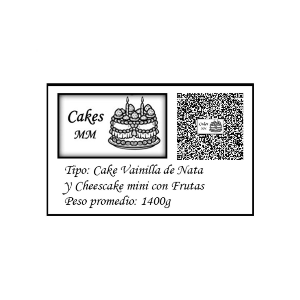 Cake vainilla de nata y cheescake mini con frutas (12 comensales) - Miniatura 4