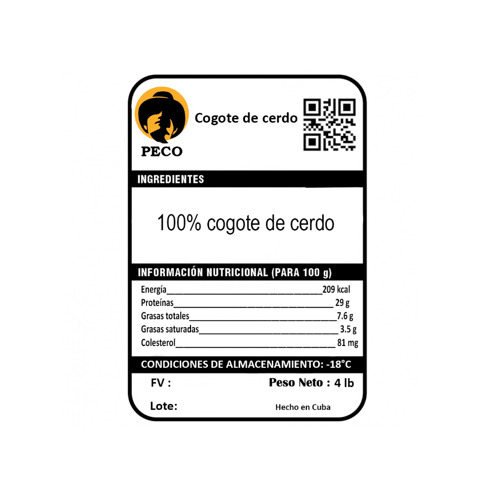 Cogote de cerdo Peco (1.81 kg / 4 lb) - Miniatura 3
