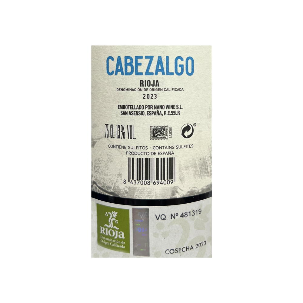 Vino tinto rioja Cabezalgo (750 ml) - Miniatura 3