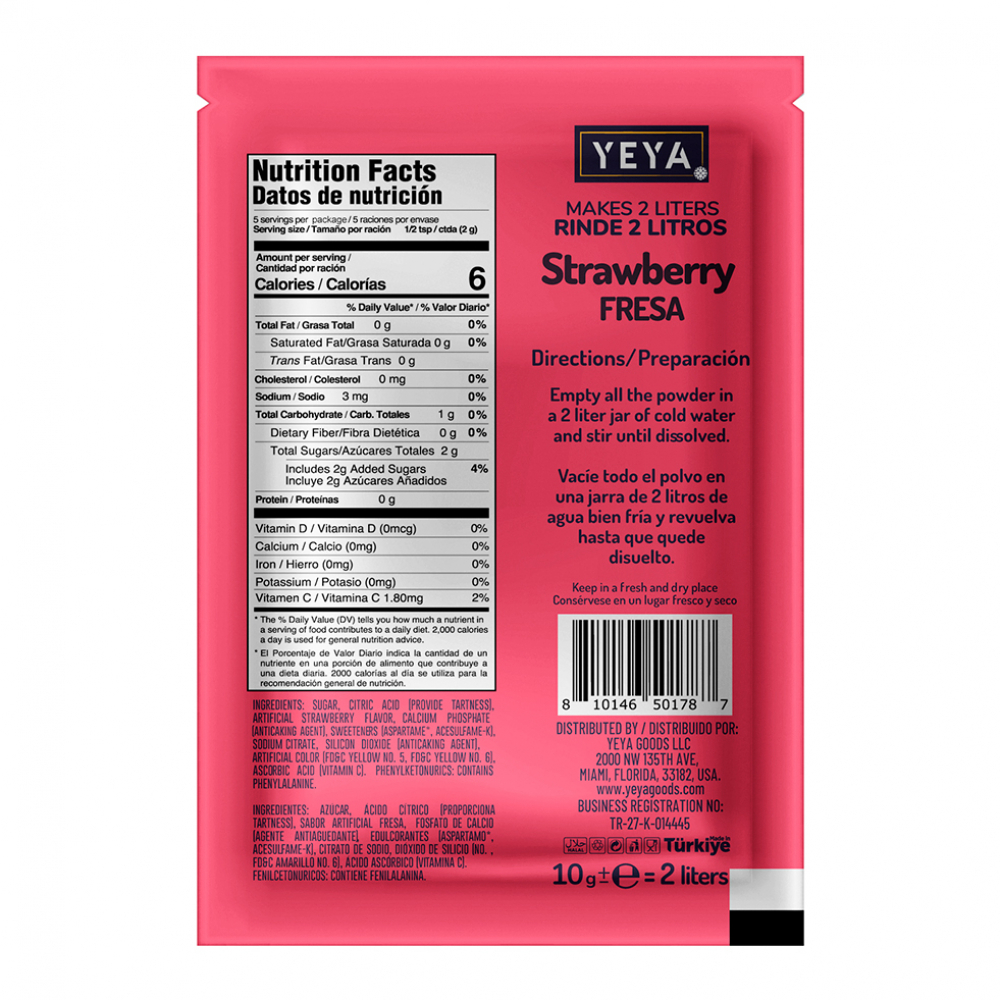 Refresco instantáneo sabor fresa Yeya (10 x 10 g) - Miniatura 3