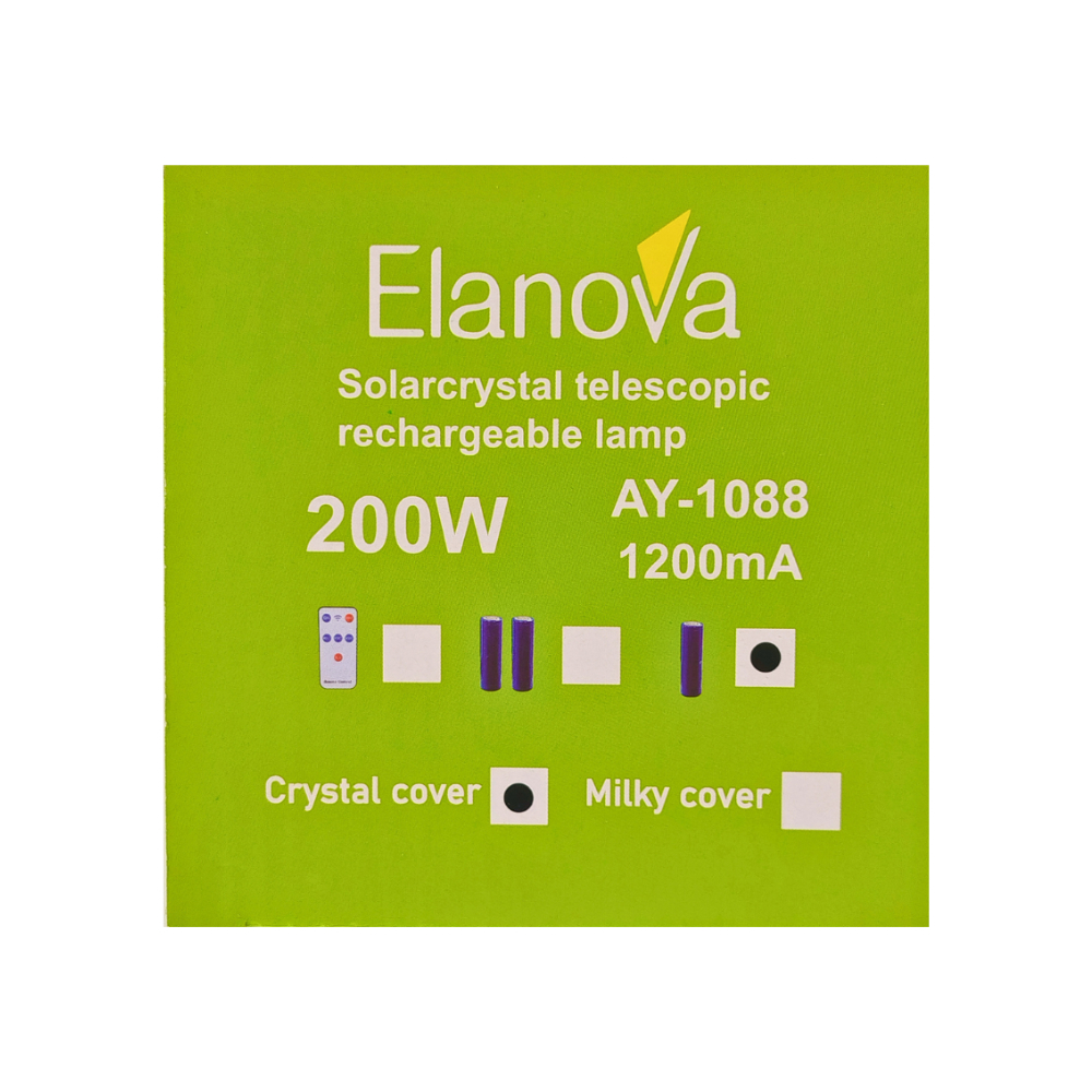 Lámpara telescópica recargable - 200 W - Solarcrystal Elanova - Miniatura 4