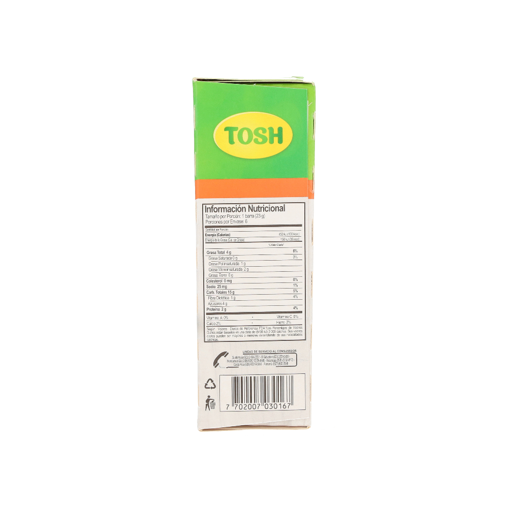 Barras de cereal con avena y almendras Tosh (138 g / 4.9 oz) - Miniatura 3