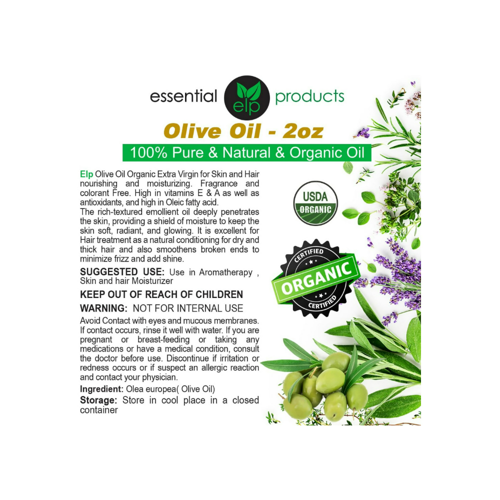 Aceite de castor orgánico puro ELP Essential (59 ml / 2 fl oz) - Miniatura 2