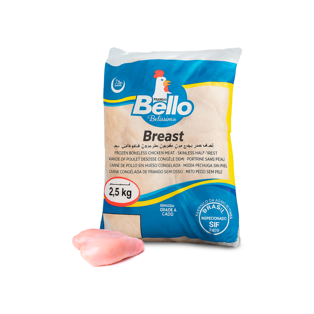 Pechuga de pollo sin piel y sin hueso Frango Bello (2.5 kg / 5.5 lb) - Miniatura 2