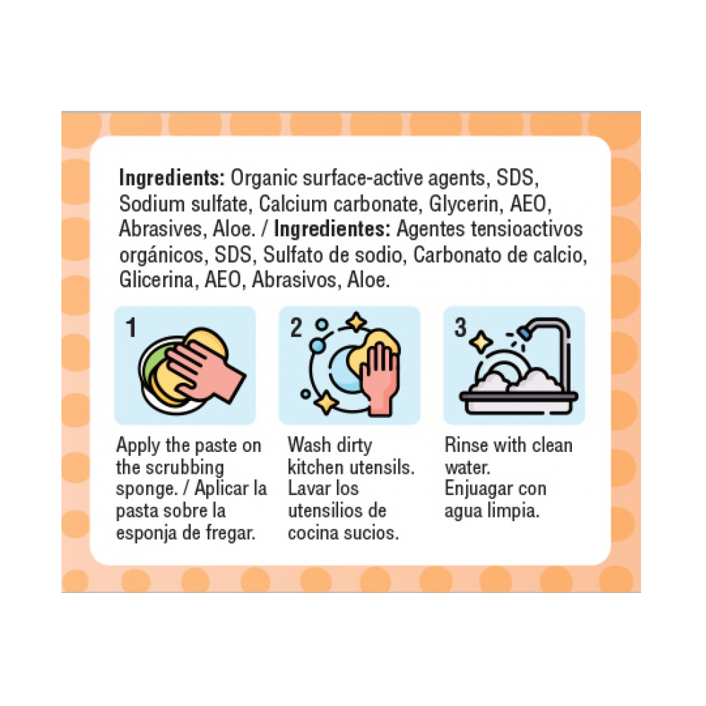 Lavavajillas en pasta con aroma a naranja YEYA (200 g / 7.05 oz) - Miniatura 3