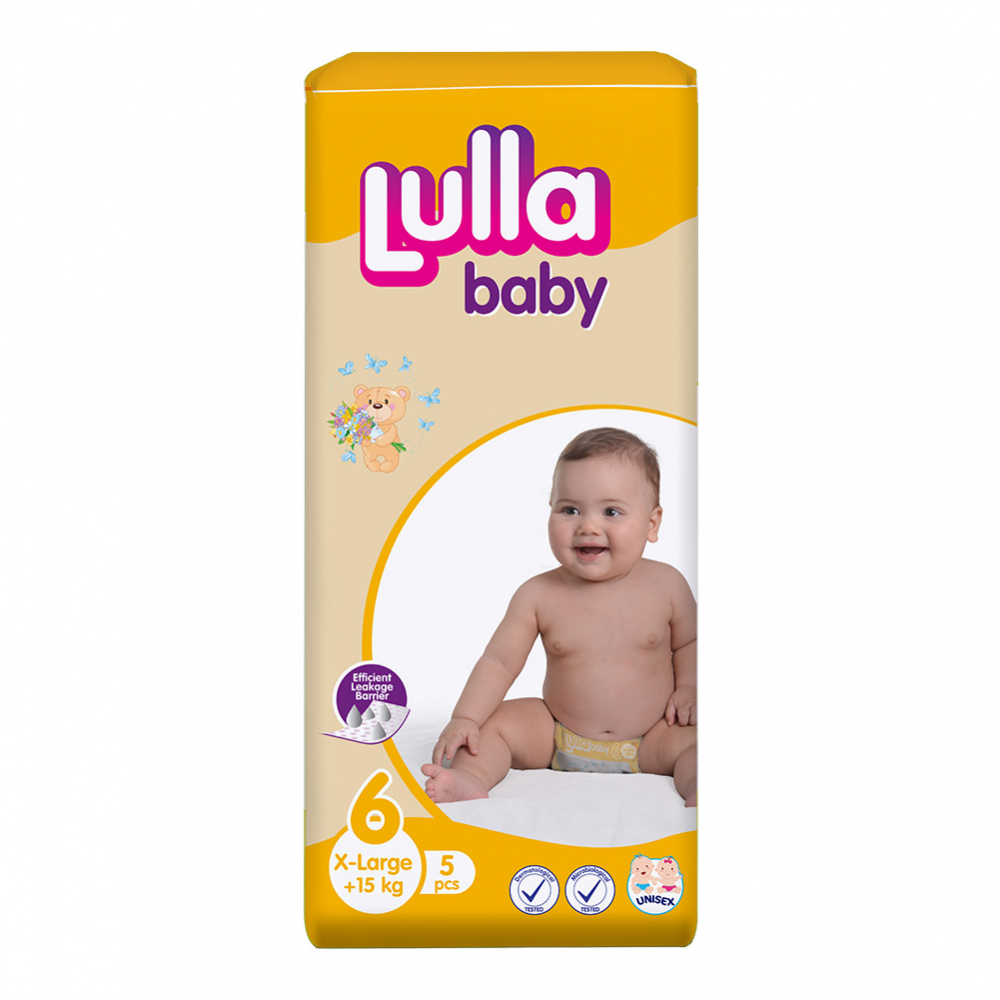 Lulla Baby disposable diapers for baby stage 6 X-Large (5 U