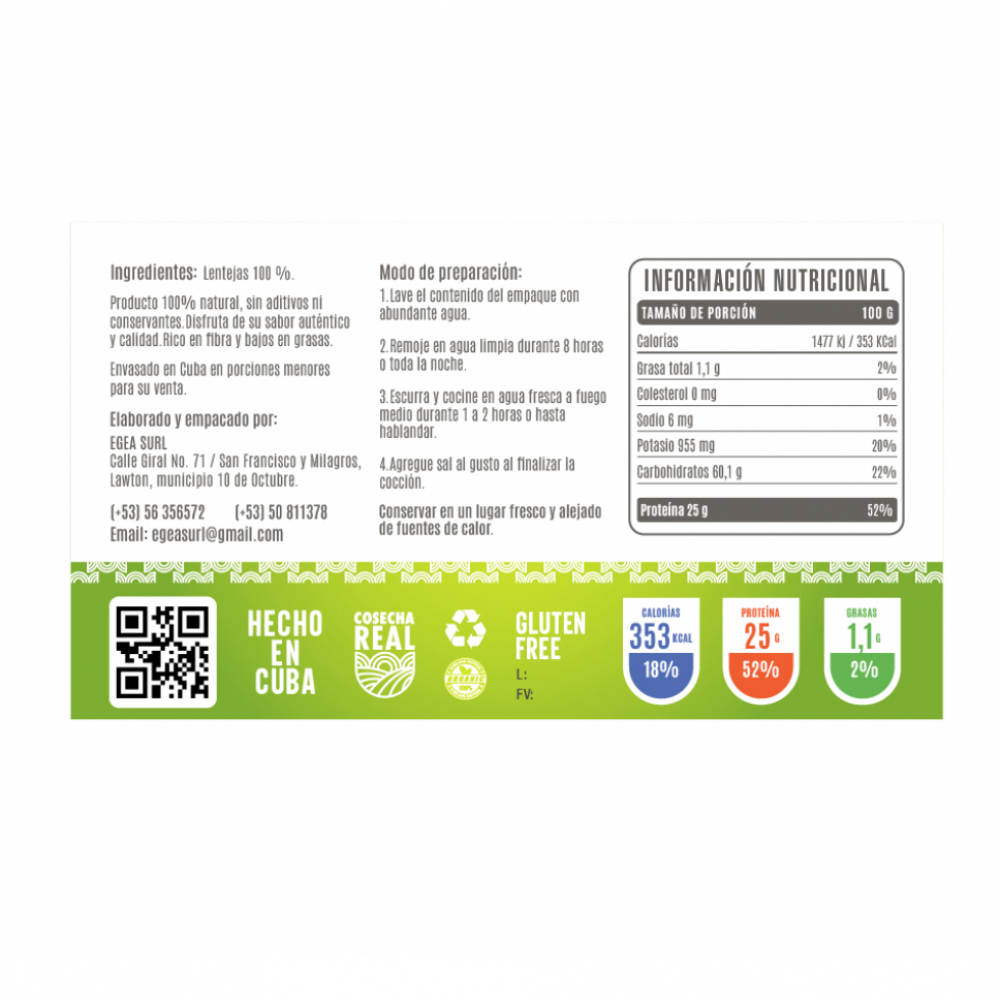 Lentejas Cosecha Real (5 x 500 g / 1.1 lb) - Miniatura 3