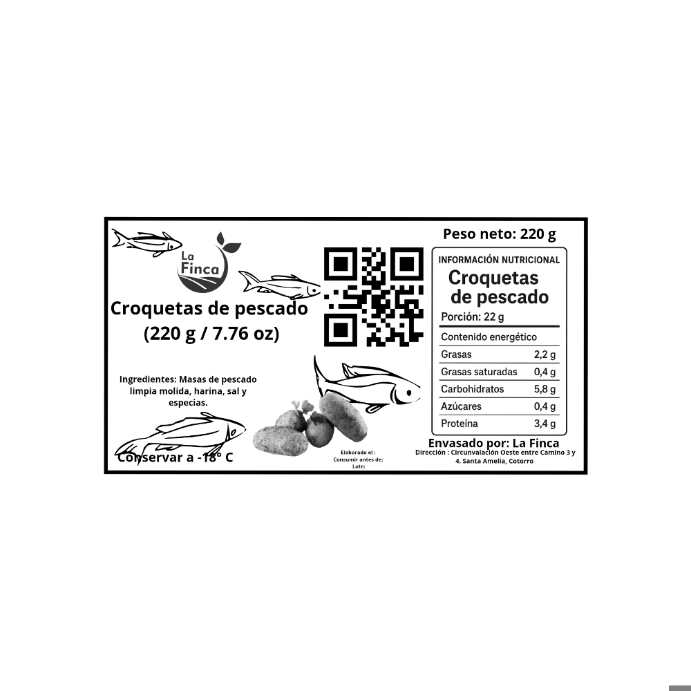 Croquetas de pescado La Finca (220 g / 7.76 oz) - Miniatura 4