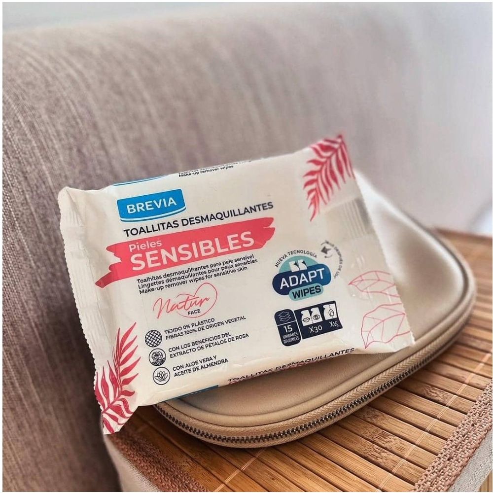 Toallitas desmaquillantes para pieles sensibles Brevia (15 U) - Miniatura 4